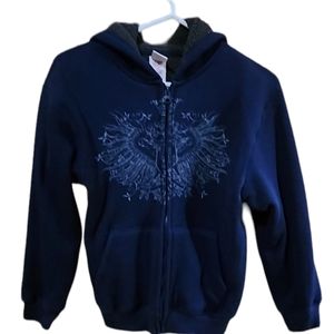 Faded Glory kids zip up hoodie size L